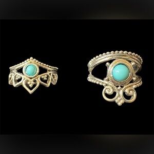 NWOT Set Of 2 Vintage Inspired Rings Size 8